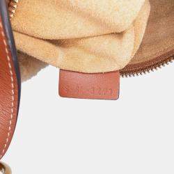 Pre Owned Celine Brown Shearling and Leather Romy Shoulder Bag