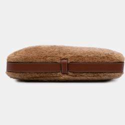 Pre Owned Celine Brown Shearling and Leather Romy Shoulder Bag