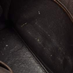 Pre Owned Celine Dark Grey Leather Nano Luggage Tote
