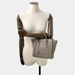 Pre Owned Celine Luggage Shopper Suri Leather Size Nano