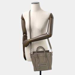 Pre Owned Celine Luggage Shopper Suri Leather Size Nano