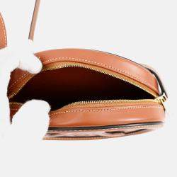 Pre Owned Celine Oval Purse Cuir Triomphe Shoulder Bag Tan Leather