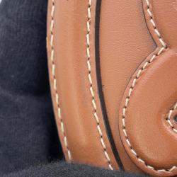 Pre Owned Celine Oval Purse Cuir Triomphe Shoulder Bag Tan Leather