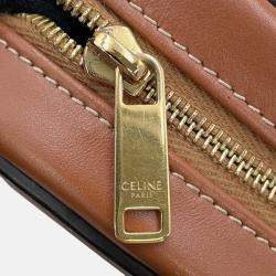Pre Owned Celine Oval Purse Cuir Triomphe Shoulder Bag Tan Leather