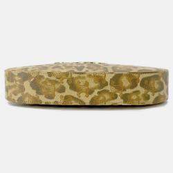 Pre Owned Celine Triomphe Tilly Leopard One-Shoulder Bag Beige Pvc Leather