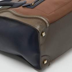 Pre Owned Celine Multicolor Leather Mini Luggage Tote