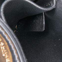 Pre Owned Celine Black Shiny Calfskin Claude Shoulder Bag