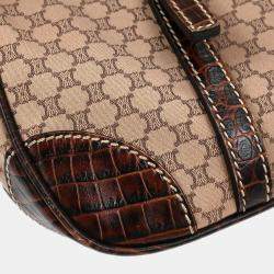 Pre Owned Celine Brown Canvas Macadam Boogie Tote Handbag