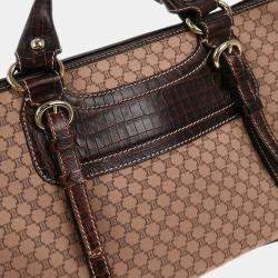 Pre Owned Celine Brown Canvas Macadam Boogie Tote Handbag