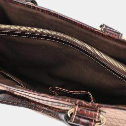 Pre Owned Celine Brown Canvas Macadam Boogie Tote Handbag