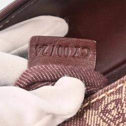 Pre Owned Celine Bordeaux Paris Macadam Shoulder Bag