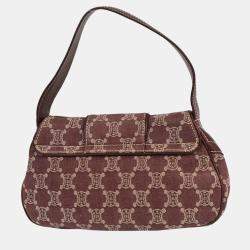 Pre Owned Celine Bordeaux Paris Macadam Shoulder Bag