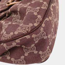Pre Owned Celine Bordeaux Paris Macadam Shoulder Bag