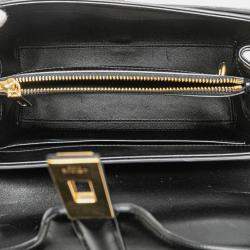Pre Owned Celine Black Small Leather 16 Satchel