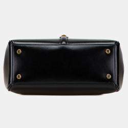 Pre Owned Celine Black Small Leather 16 Satchel
