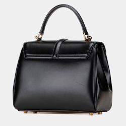 Pre Owned Celine Black Small Leather 16 Satchel