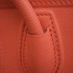 Pre Owned Celine Orange Medium Leather Phantom Luggage Tote