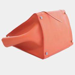 Pre Owned Celine Orange Medium Leather Phantom Luggage Tote