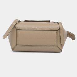 Pre Owned Celine Beige Pico Grained Calfskin Belt Bag