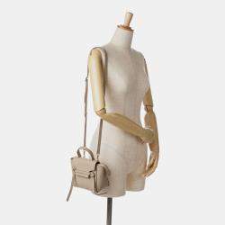 Pre Owned Celine Beige Pico Grained Calfskin Belt Bag