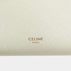 Pre Owned Celine White Nano Grained Calfskin Belt Bag