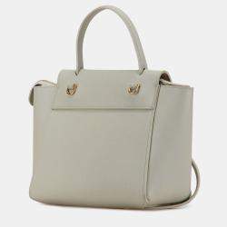 Pre Owned Celine White Nano Grained Calfskin Belt Bag