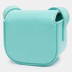 Pre Owned Celine Blue Leather Triomphe AirPods Case with Strap
