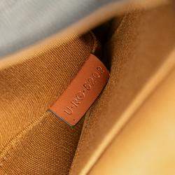 Pre Owned Celine Brown Mini Triomphe Coated Canvas Besace Crossbody