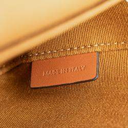 Pre Owned Celine Brown Mini Triomphe Coated Canvas Besace Crossbody