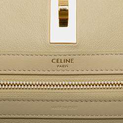 Pre Owned Celine White Smooth Calfskin Soft 16 Cabas