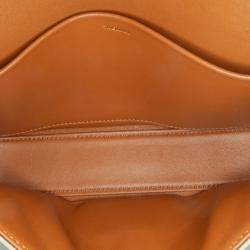 Pre Owned Celine White Triomphe Coated Canvas Claude Shoulder Bag