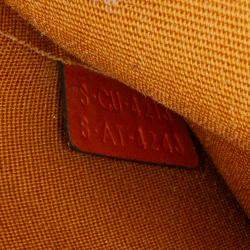 Pre Owned Celine Brown Medium Triomphe Coated Canvas Folco Crossbody