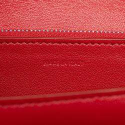 Pre Owned Celine Red Medium Calfskin Classic Box