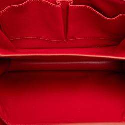 Pre Owned Celine Red Medium Calfskin Classic Box