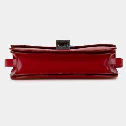 Pre Owned Celine Red Medium Calfskin Classic Box