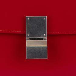 Pre Owned Celine Red Medium Calfskin Classic Box
