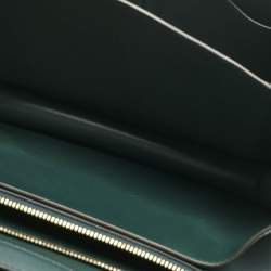 Pre Owned Celine Green Leather Medium Classic Box Shoulder Bag