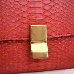 Pre Owned Celine Medium Python Box Bag