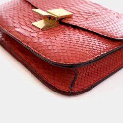 Pre Owned Celine Medium Python Box Bag
