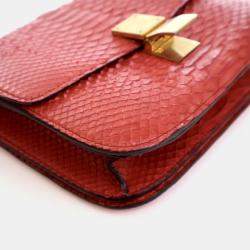 Pre Owned Celine Medium Python Box Bag