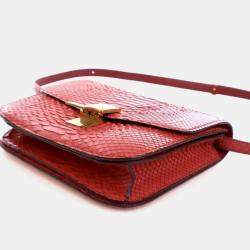 Pre Owned Celine Medium Python Box Bag