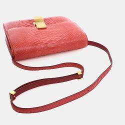 Pre Owned Celine Medium Python Box Bag