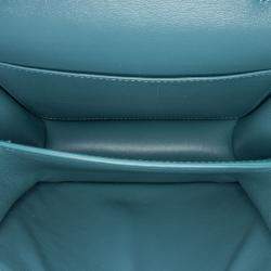 Pre Owned Celine Blue Teen Liege Calfskin Classic Box