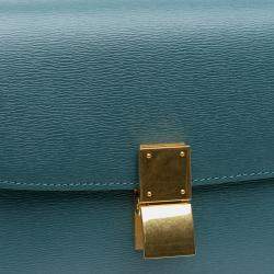 Pre Owned Celine Blue Teen Liege Calfskin Classic Box