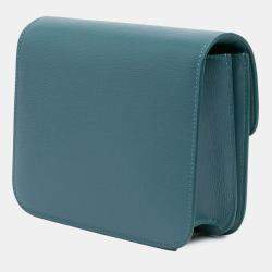 Pre Owned Celine Blue Teen Liege Calfskin Classic Box