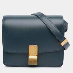 Pre Owned Celine Green Small Calfskin Classic Box