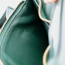 Pre Owned Celine Green Medium Patent Classic Box