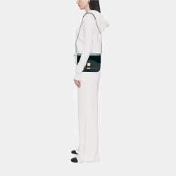 Pre Owned Celine Green Medium Patent Classic Box