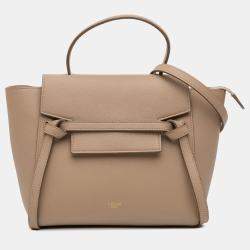 Pre Owned Celine Brown Nano Grained Calfskin Belt Bag