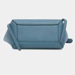 Pre Owned Celine Blue Nano Grained Calfskin Belt Bag